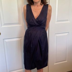 Banana Republic navy silk dress size 00 petite